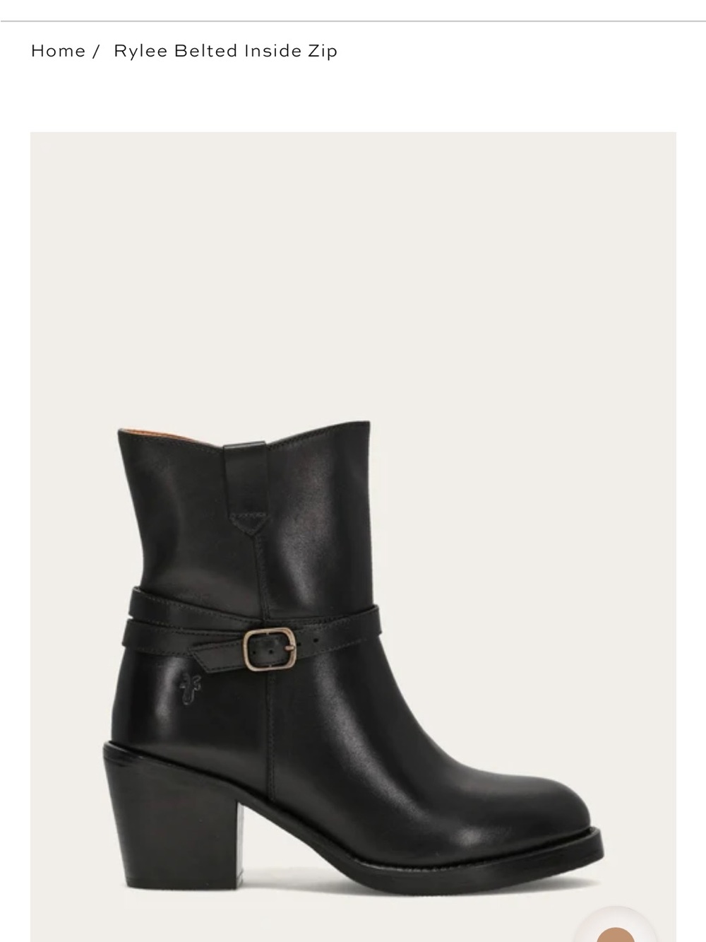 New Frye Rylee Belted Inside Zip Women's Ankle Boot - Black